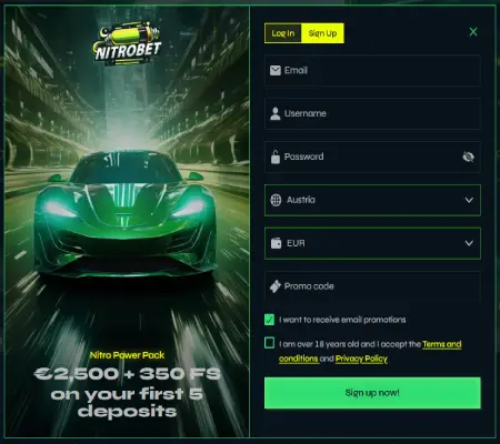 Nitrobet Registration